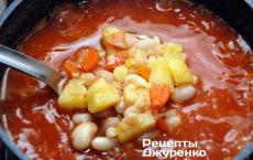 Томатный суп с фасолью и овощами Суп из консервированных помидоров с фасолью
