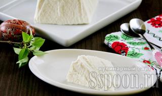Как правильно испечь творожную пасху со сгущенкой Рецепт пасхи из сметаны и сгущенного молока