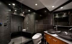 The use of black products is bold and practical